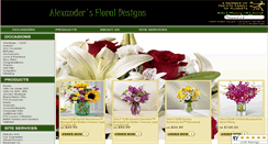 Desktop Screenshot of alexandersfloraldesigns.com