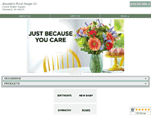 Tablet Screenshot of alexandersfloraldesigns.com